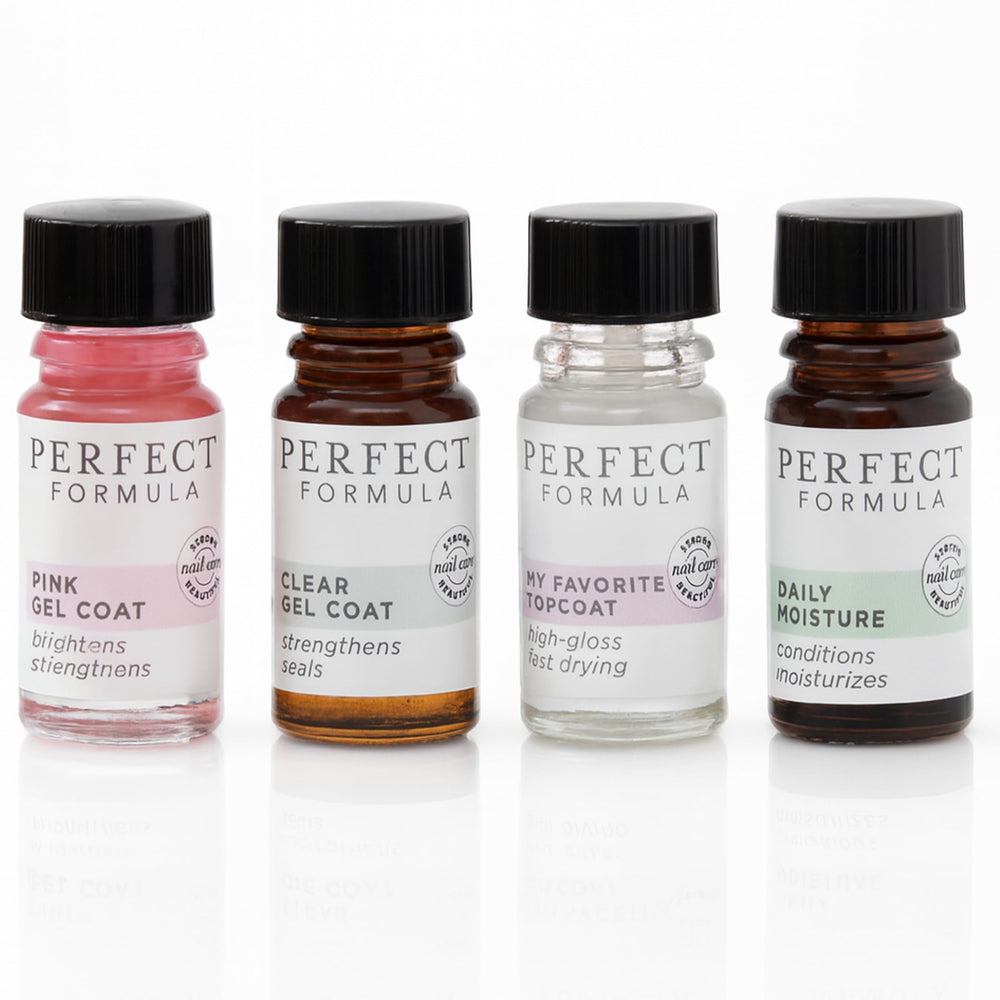 Perfect Formula Pink Gel Coat elevates nails with a natural pink glow and added strength.
