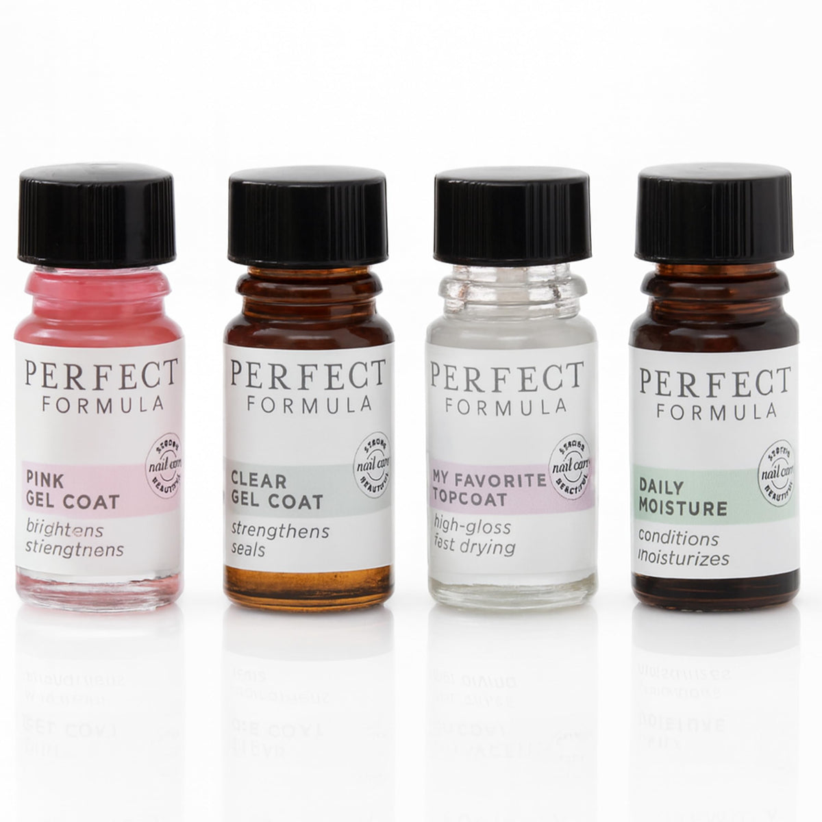Perfect Formula Pink Gel Coat elevates nails with a natural pink glow and added strength.