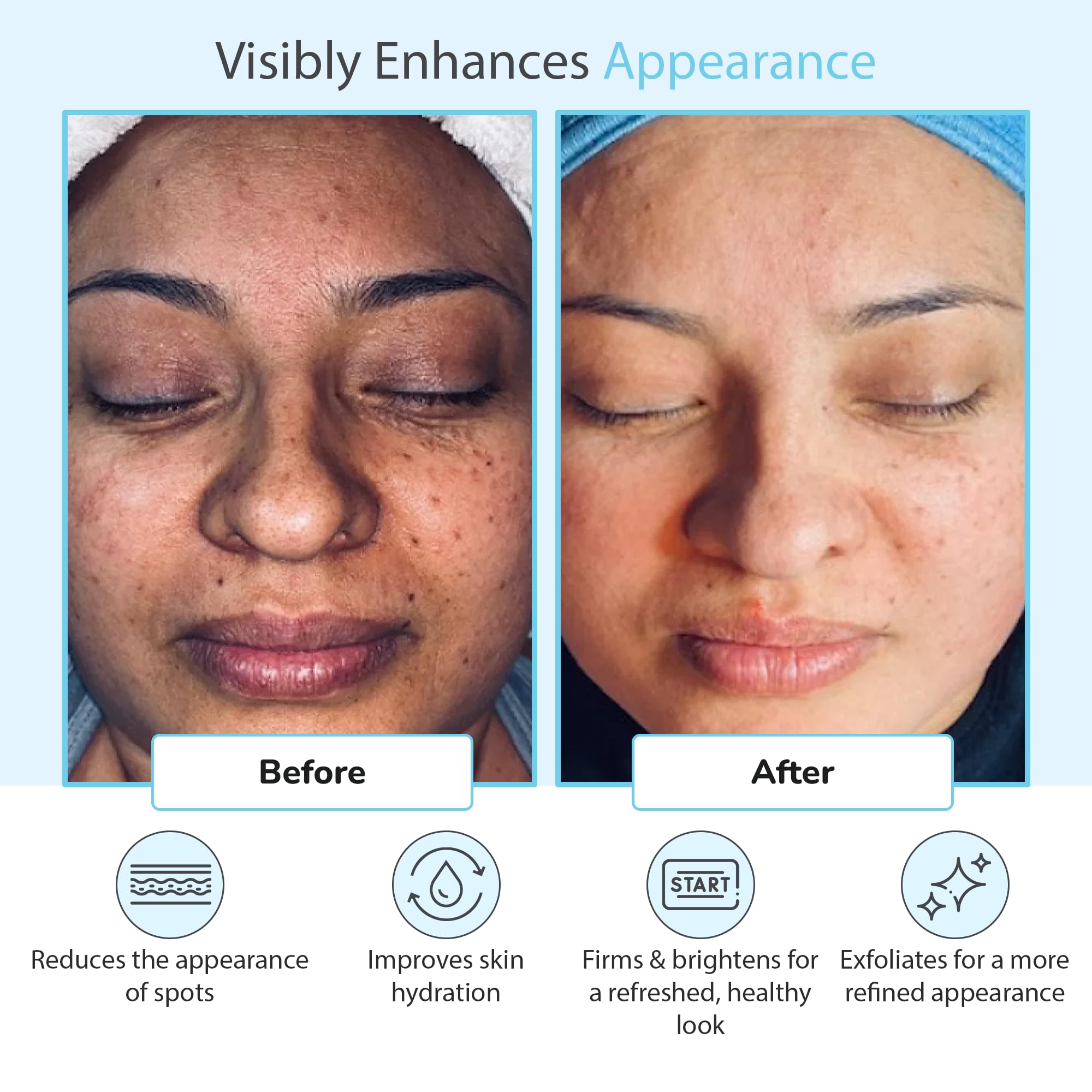 Moisturizing finish supports extra hydration after use.