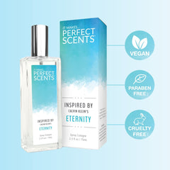 Perfect Scents Eternity spray mist in action for easy application