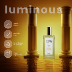 Perfect Scents packaging box highlighting vegan and cruelty-free credentials