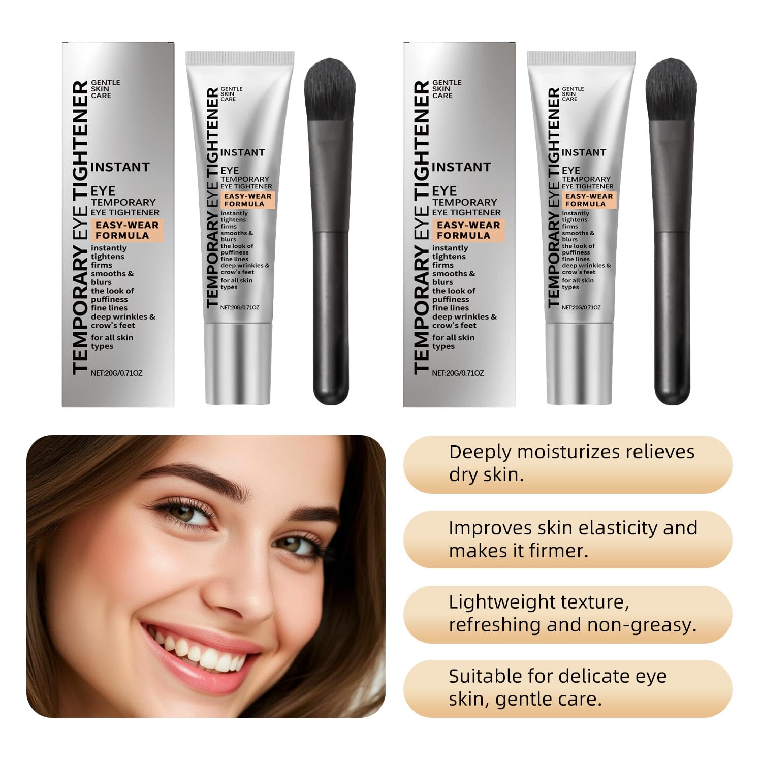 Perfection Eye Tightener 2-pack ready for daily routine.