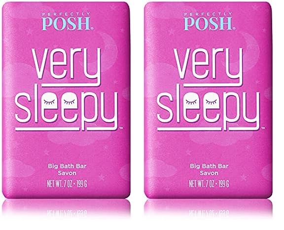 Perfectly Posh Very Serene bath bar with lavender and shea butter for soothing bedtime relaxation.