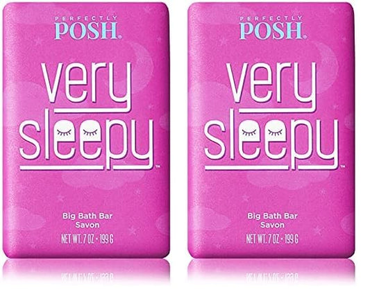 Perfectly Posh Very Serene bath bar with lavender and shea butter for soothing bedtime relaxation.