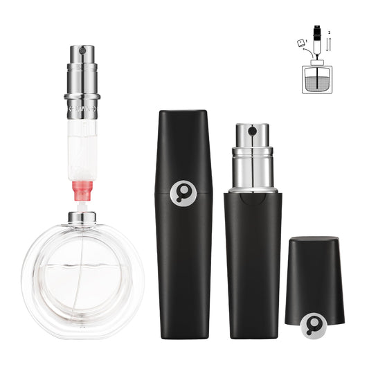 Perfume Pod ATOM01 in black highlights compact design for on-the-go fragrance.