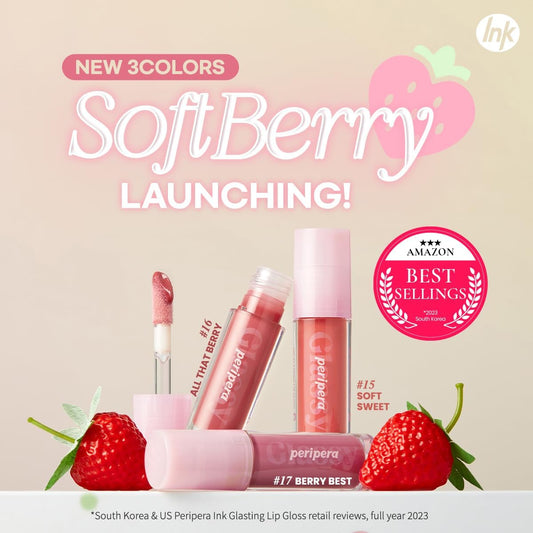 Peripera Ink Glasting Lip Gloss delivers radiant gloss with a glassy finish.