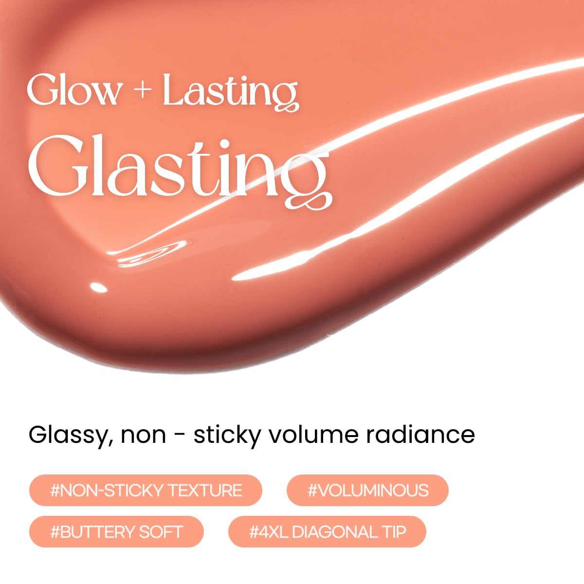 Long-lasting gloss keeps lips bright from day to night.