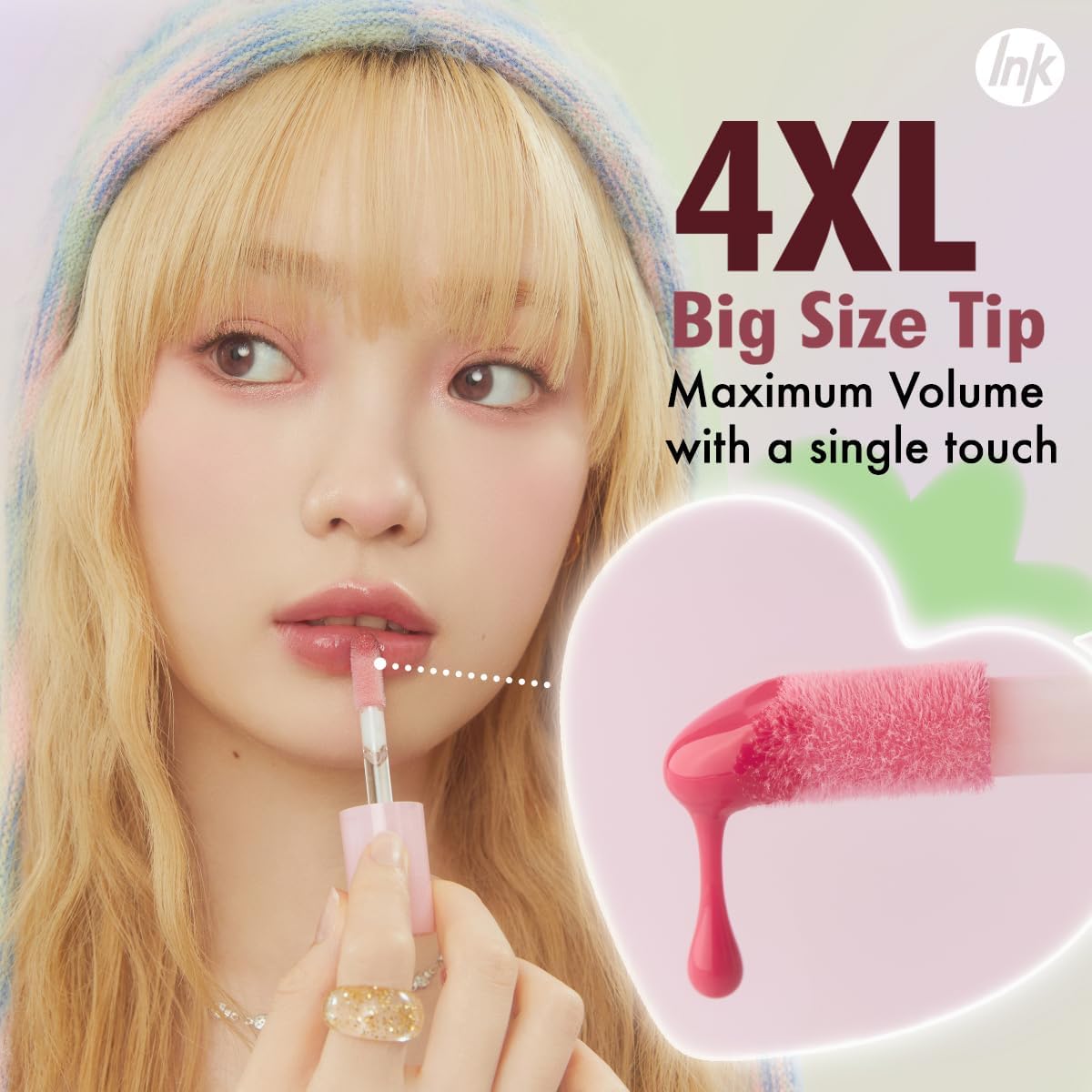 Peripera Ink Glasting Lip Gloss moisturizes lips with oils and long-lasting shine.