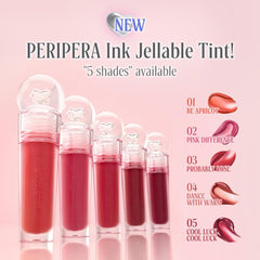 Peripera Ink Jellable Tint true-color shade on lips
