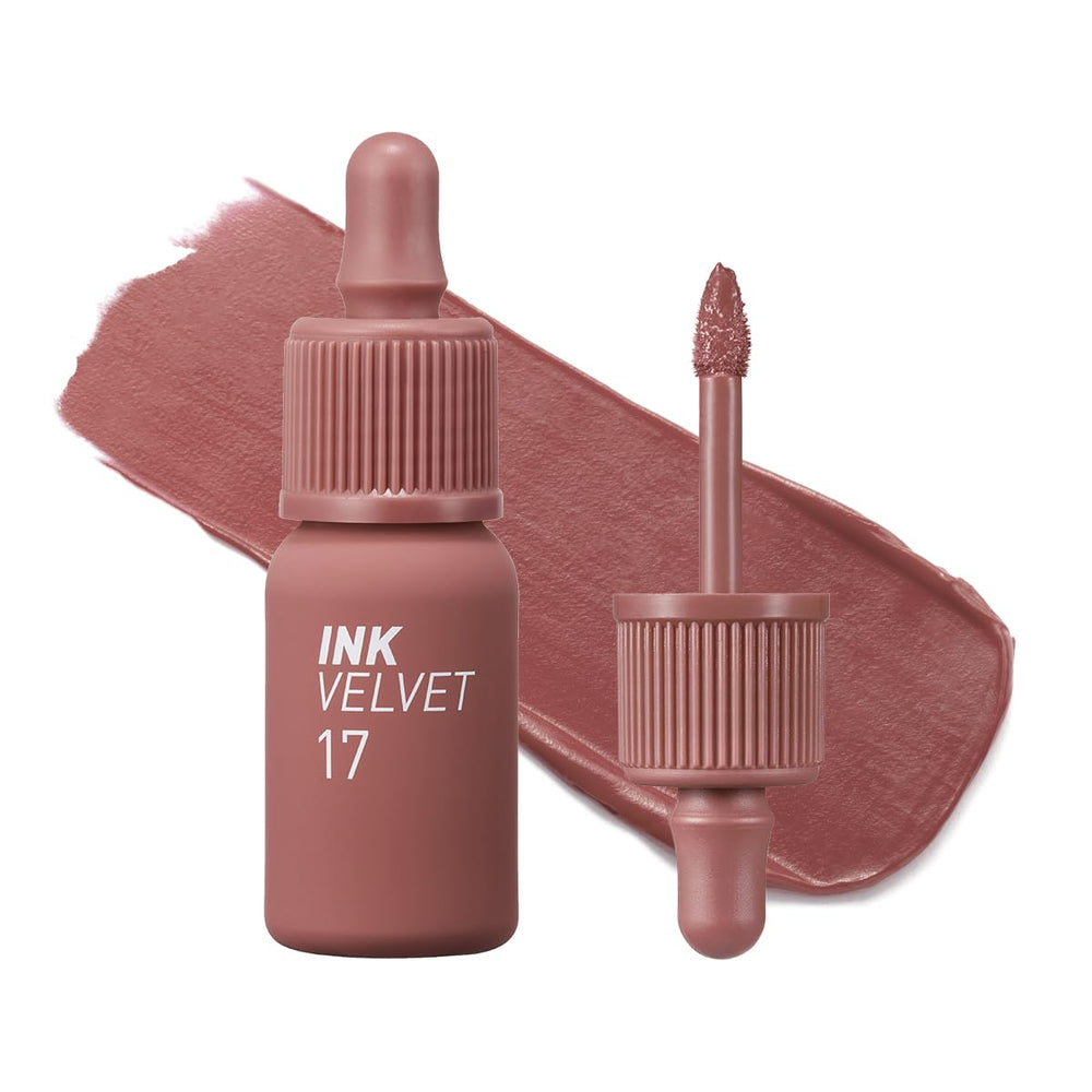 Peripera Ink the Velvet Lip Tint close-up shows rich pigment for a bold lip look.