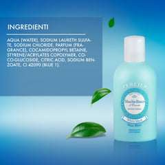Perlier White Musk Bath Foam used for versatile bath or shower use.
