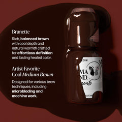 Perma Blend Brunette ink cap close-up enabling smooth, controlled application