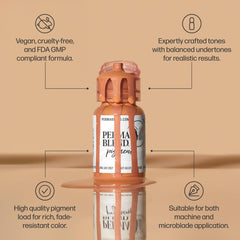 Perma Blend Brunette bottle with dropper indicating high opacity pigment