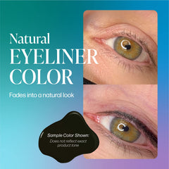 Dark Fudge swatches reveal rich brown pigment for defined eyeliner.