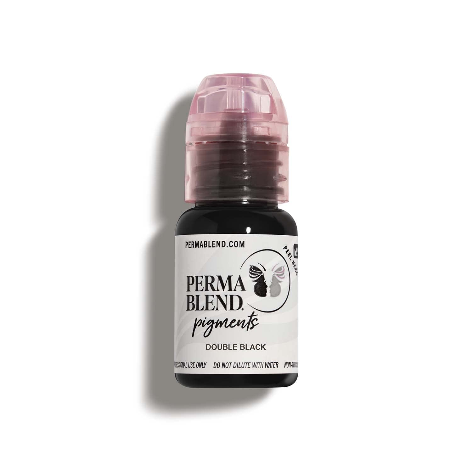 Perma Blend Double Black microblading ink bottle for precise, lasting eyeliner.