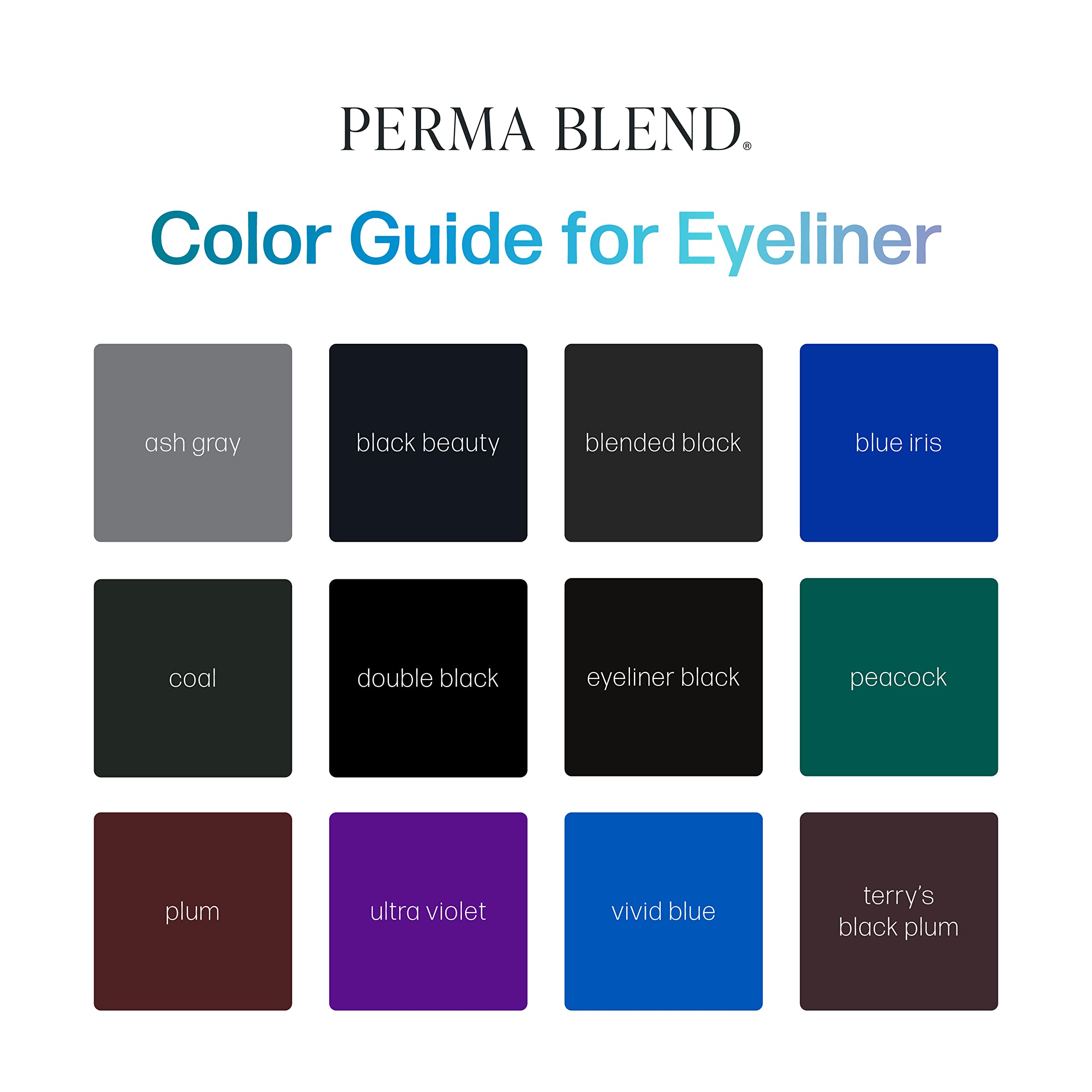 Perma Blend Double Black vegan-certified label signals cruelty-free cosmetic ink.