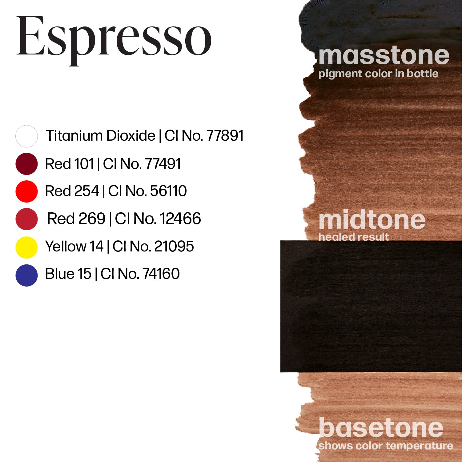Perma Blend Espresso Brown packaging and label on professional ink packaging.
