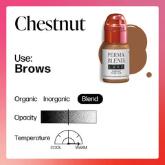 Perma Blend Luxe Chestnut gamma-sterilized pigment packaging