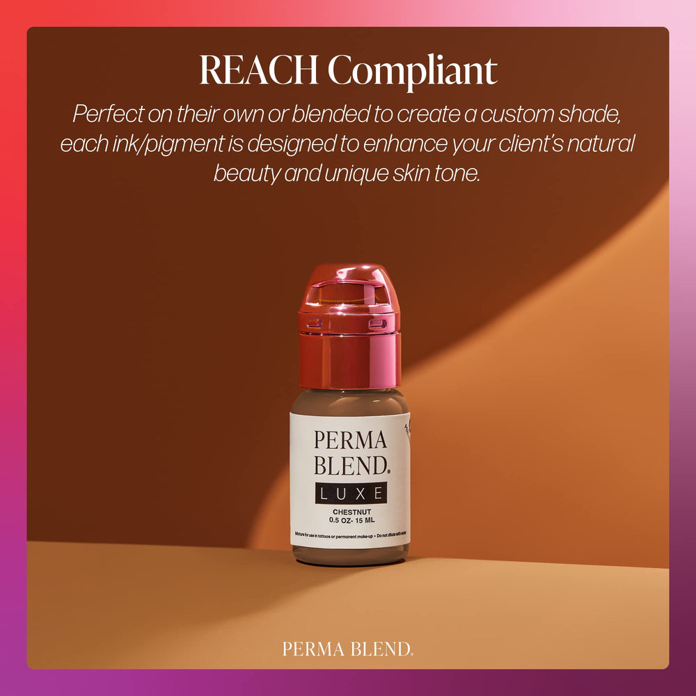 Perma Blend Luxe Chestnut vegan cruelty-free packaging