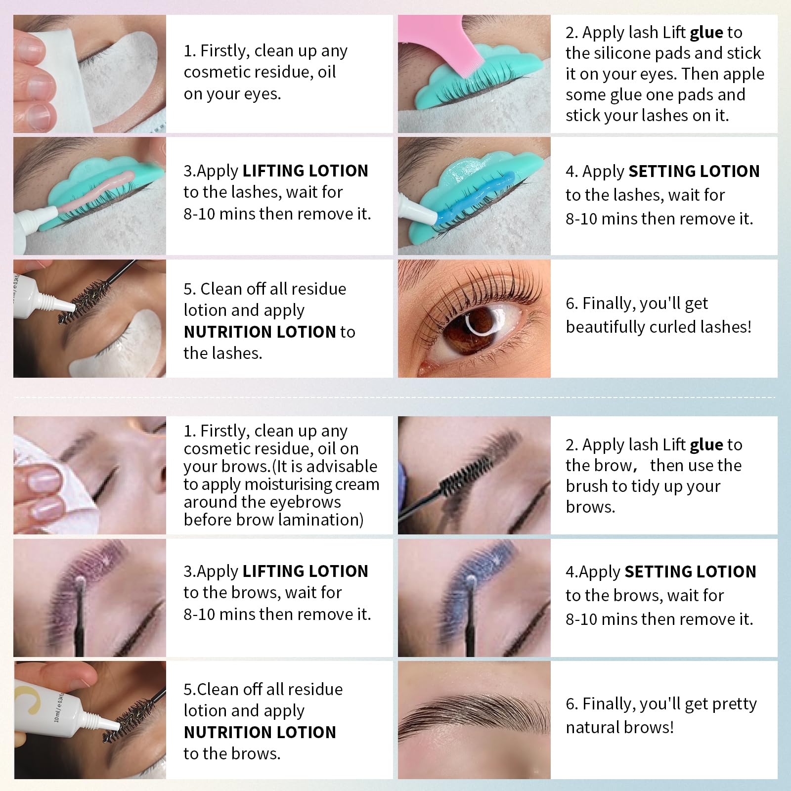 PERMANIA brow lamination lotion gentle formula supports comfortable home use.
