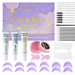 PERMANIA Korean Lash Lift Kit open-eye design for at-home use, easy and precise.