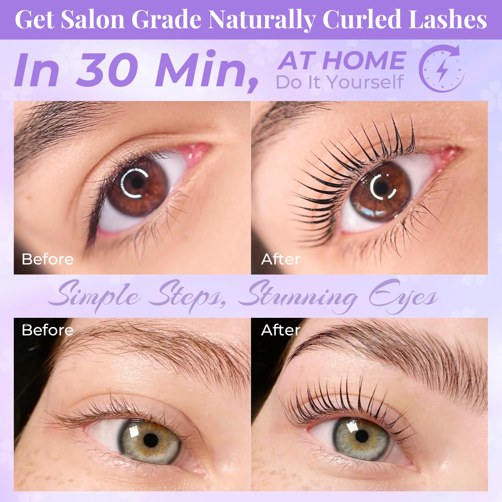PERMANIA lash lift glue balm in action, providing strong hold and easy cleanup.