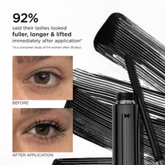 Perricone MD No Makeup Mascara wand applying lift to lashes.