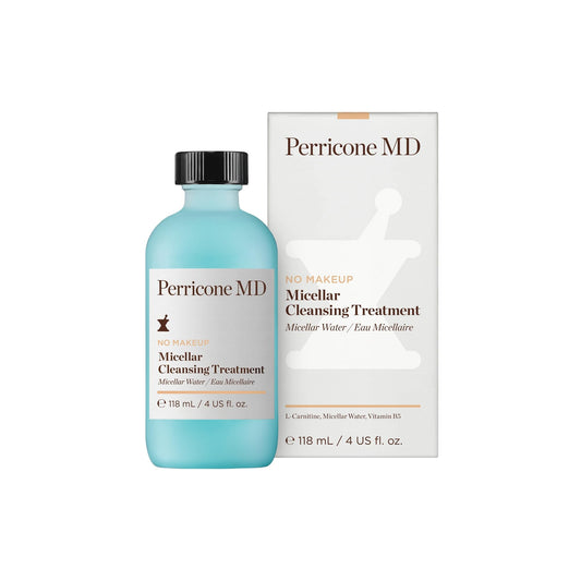Perricone MD micellar cleansing cotton pad application removes impurities while soothing the skin.