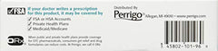 Perrigo benzoyl peroxide gel packaging with usage instructions