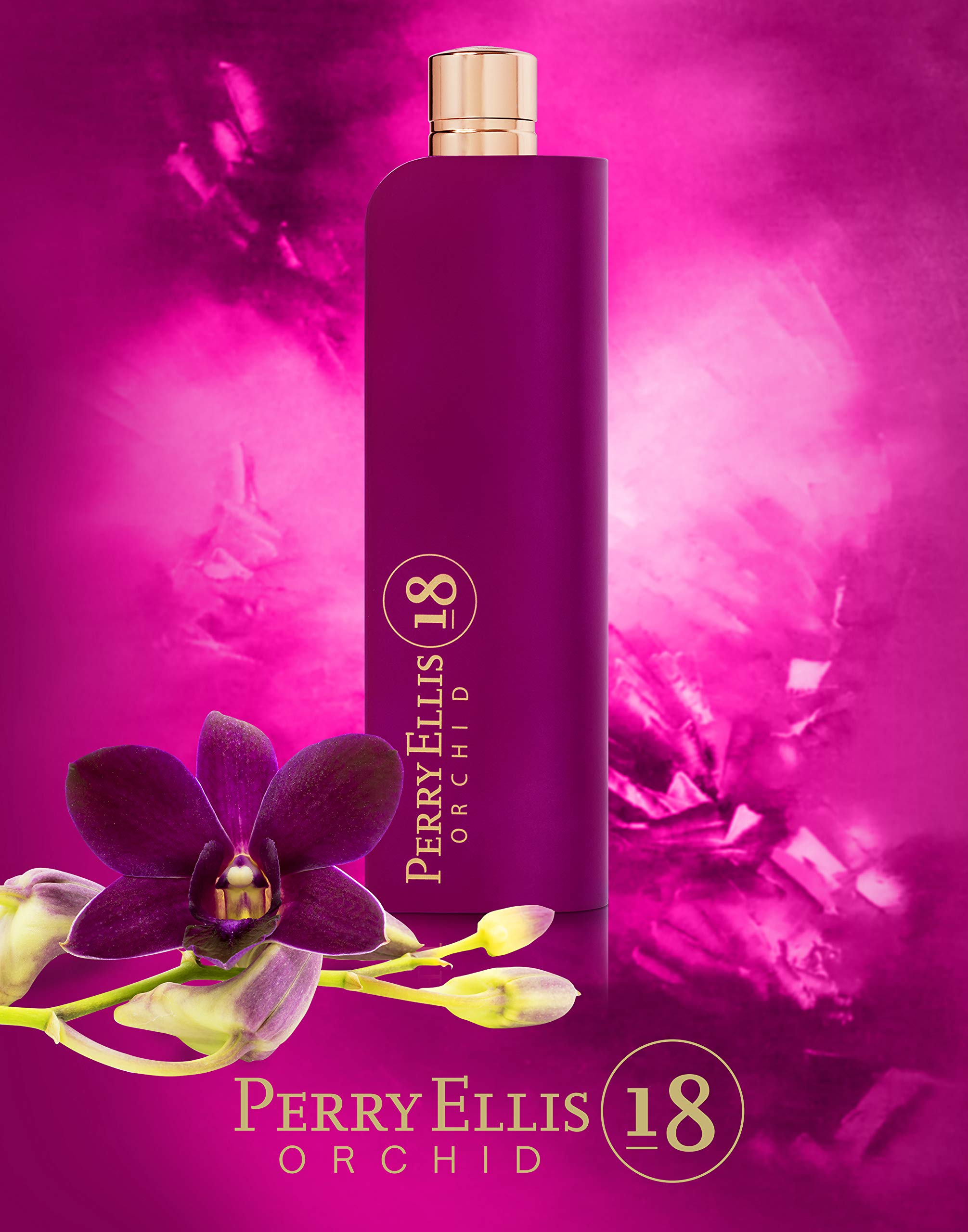 Lifestyle shot of Perry Ellis 18 Orchid for evening sophistication
