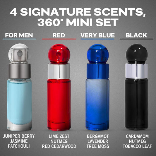 Perry Ellis 360° mini set bottle front view for travel and everyday use