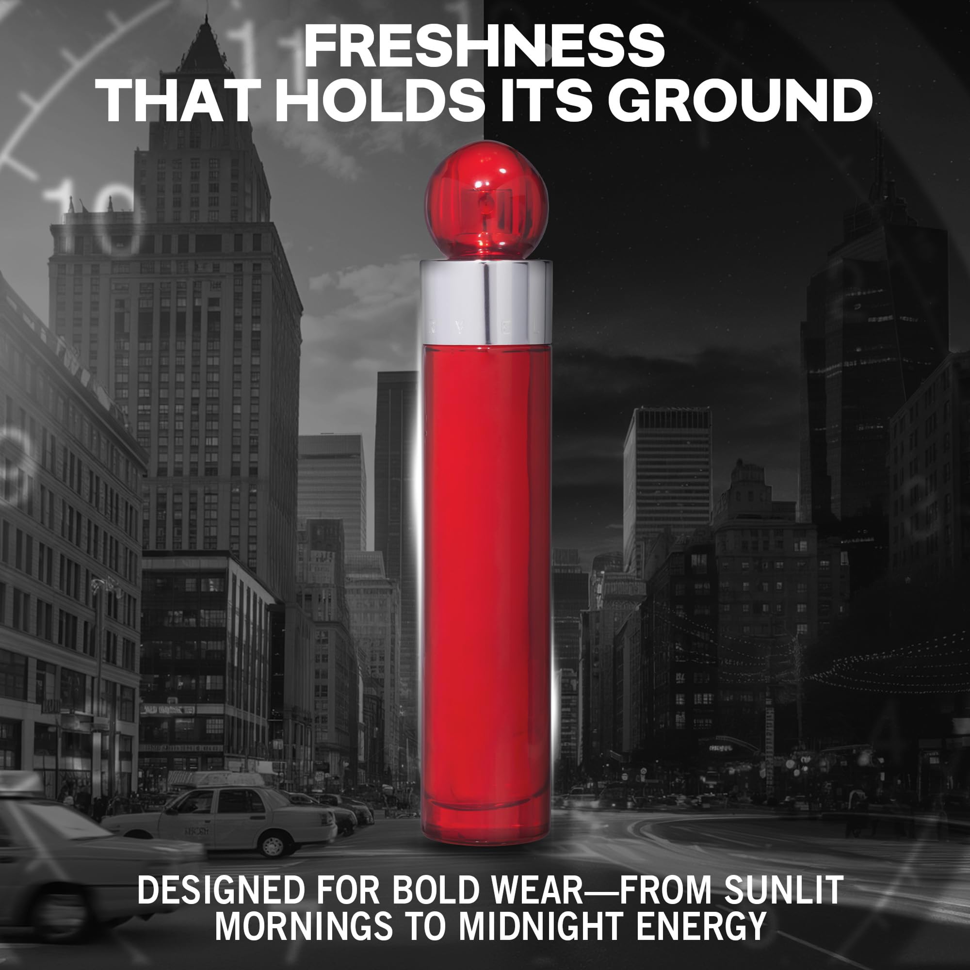 Perry Ellis 360 Red bottle dry-down notes with patchouli and warmth