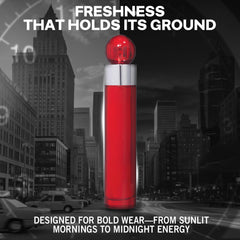 Perry Ellis 360 Red bottle dry-down notes with patchouli and warmth