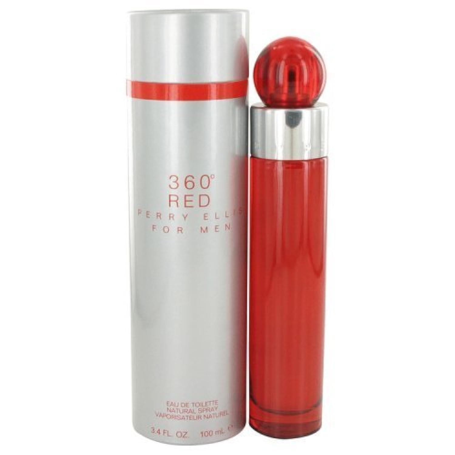 Perry Ellis 360 Red EDT bottle for men, versatile daily wear.