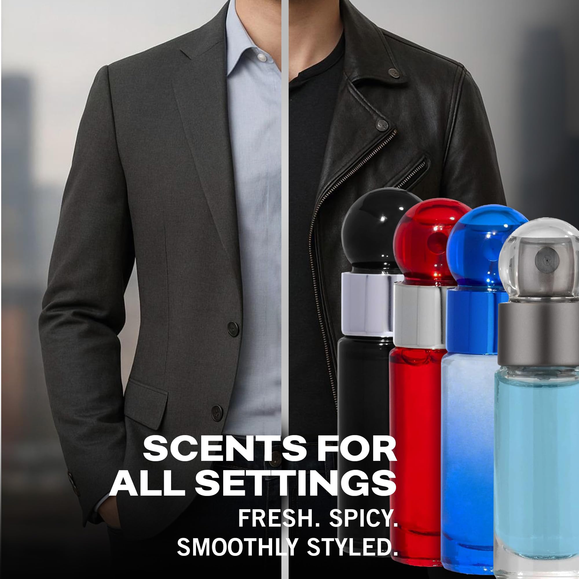 Perry Ellis 360° Very Blue bottle highlighting fresh bergamot and mint notes