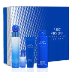 Perry Ellis 360° Very Blue EDT bottle close up highlighting fresh citrus notes.