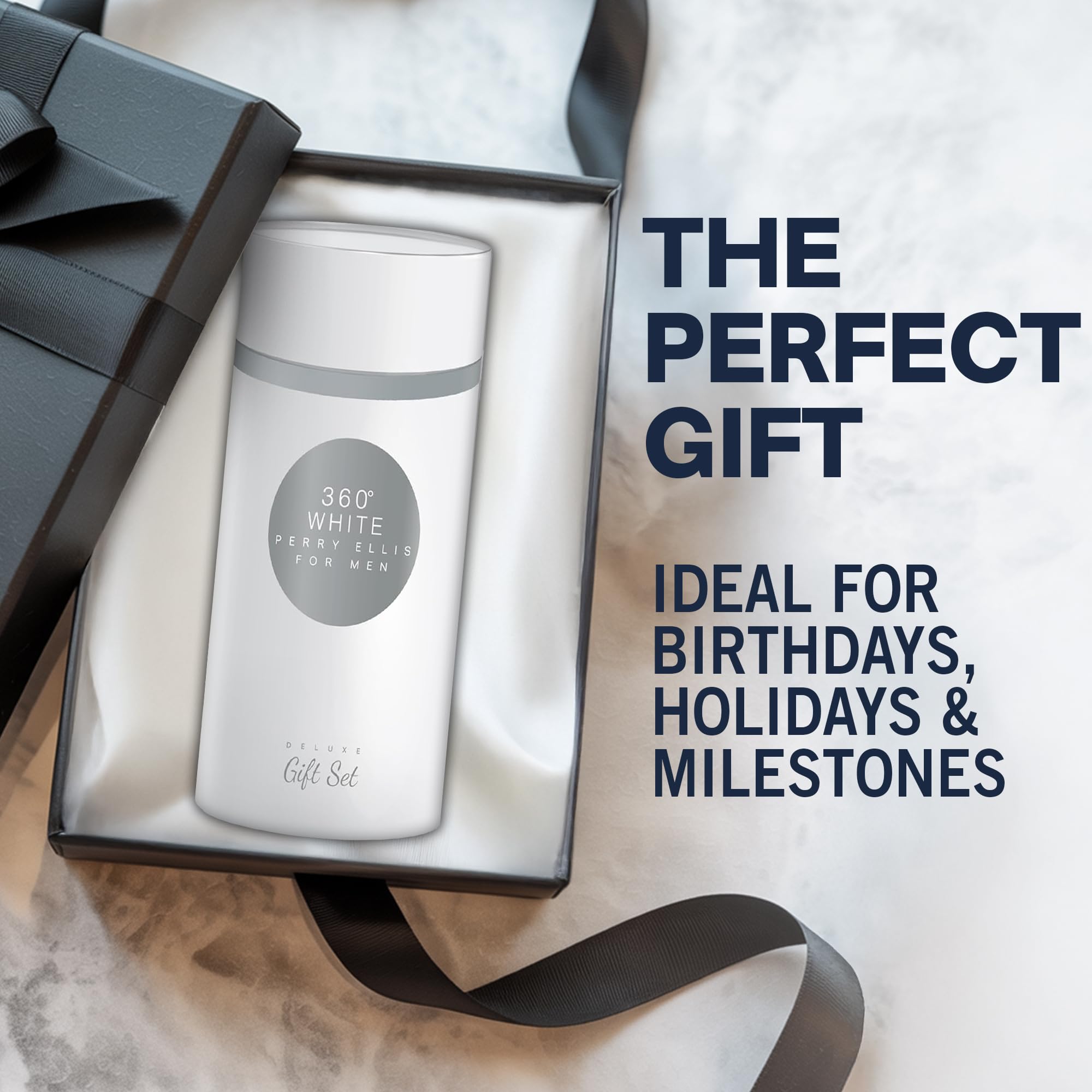 Base notes of vanilla and cedarwood provide warmth in Perry Ellis 360° White
