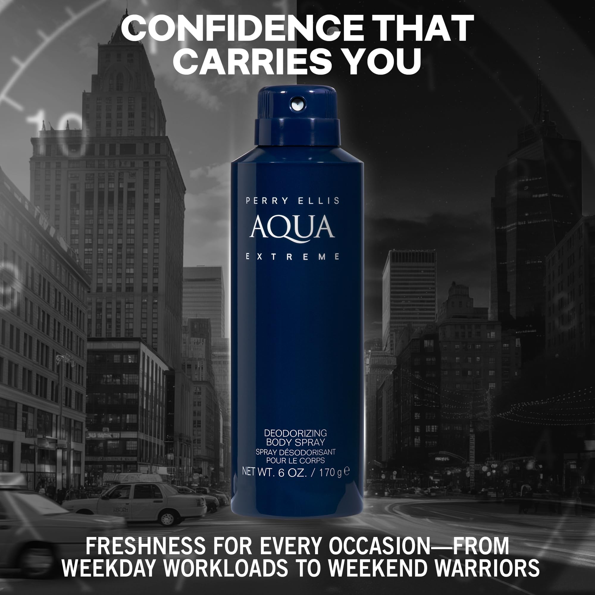 Perry Ellis Aqua Extreme cap detail with sleek design for easy handling.