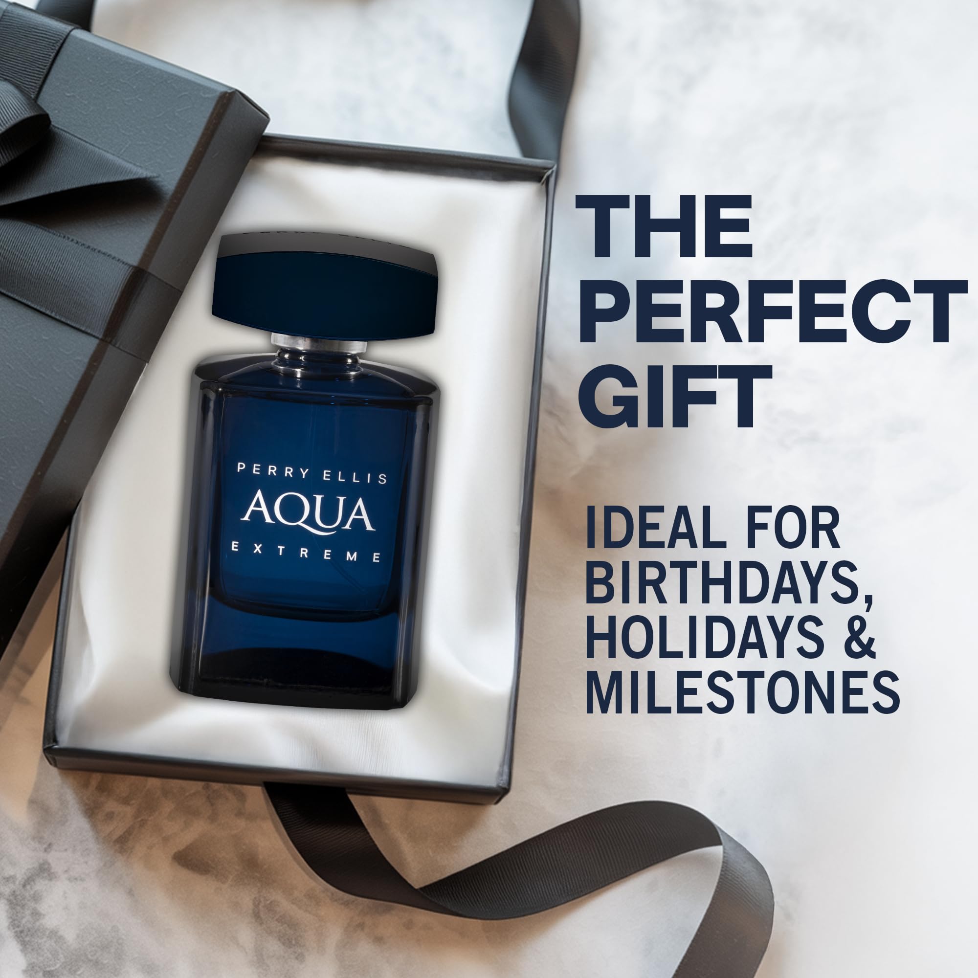 Perry Ellis Aqua Extreme close-up label aids quick recognition.