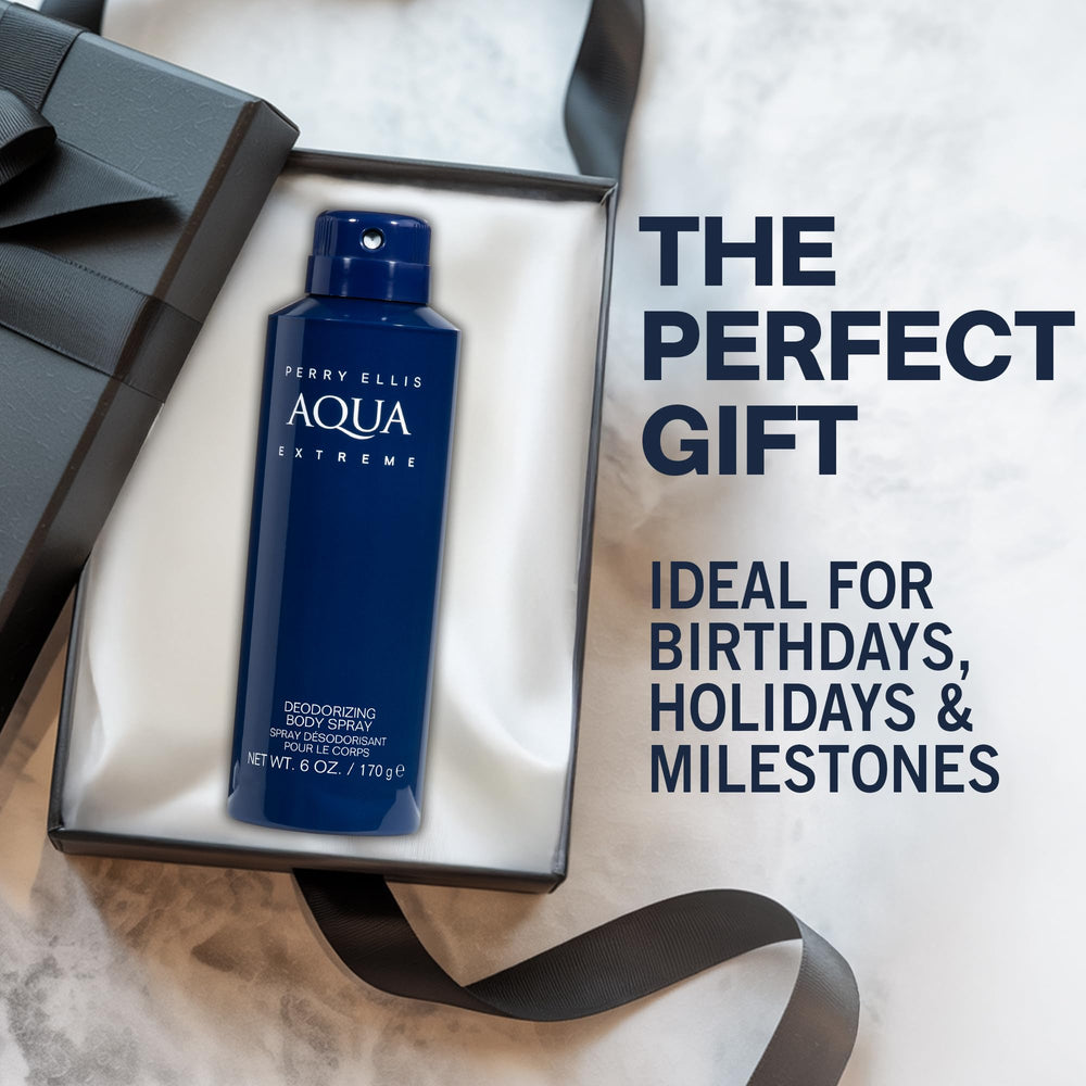 Perry Ellis Aqua Extreme 6 oz bottle ready for travel or office use.