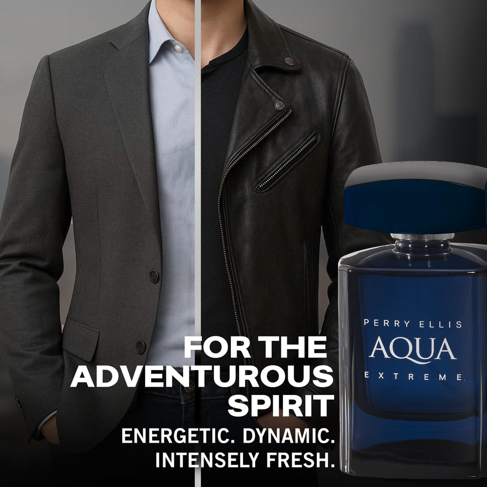 Perry Ellis Aqua Extreme spray action demonstrates easy application.