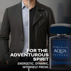 Perry Ellis Aqua Extreme spray action demonstrates easy application.
