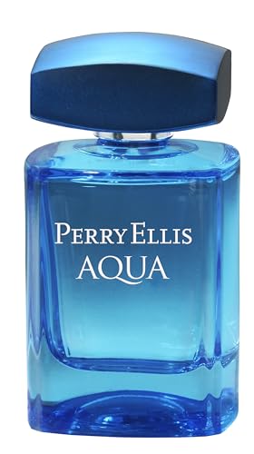 Perry Ellis Aqua for Men gift set bottle showcasing crisp citrus and masculine balance