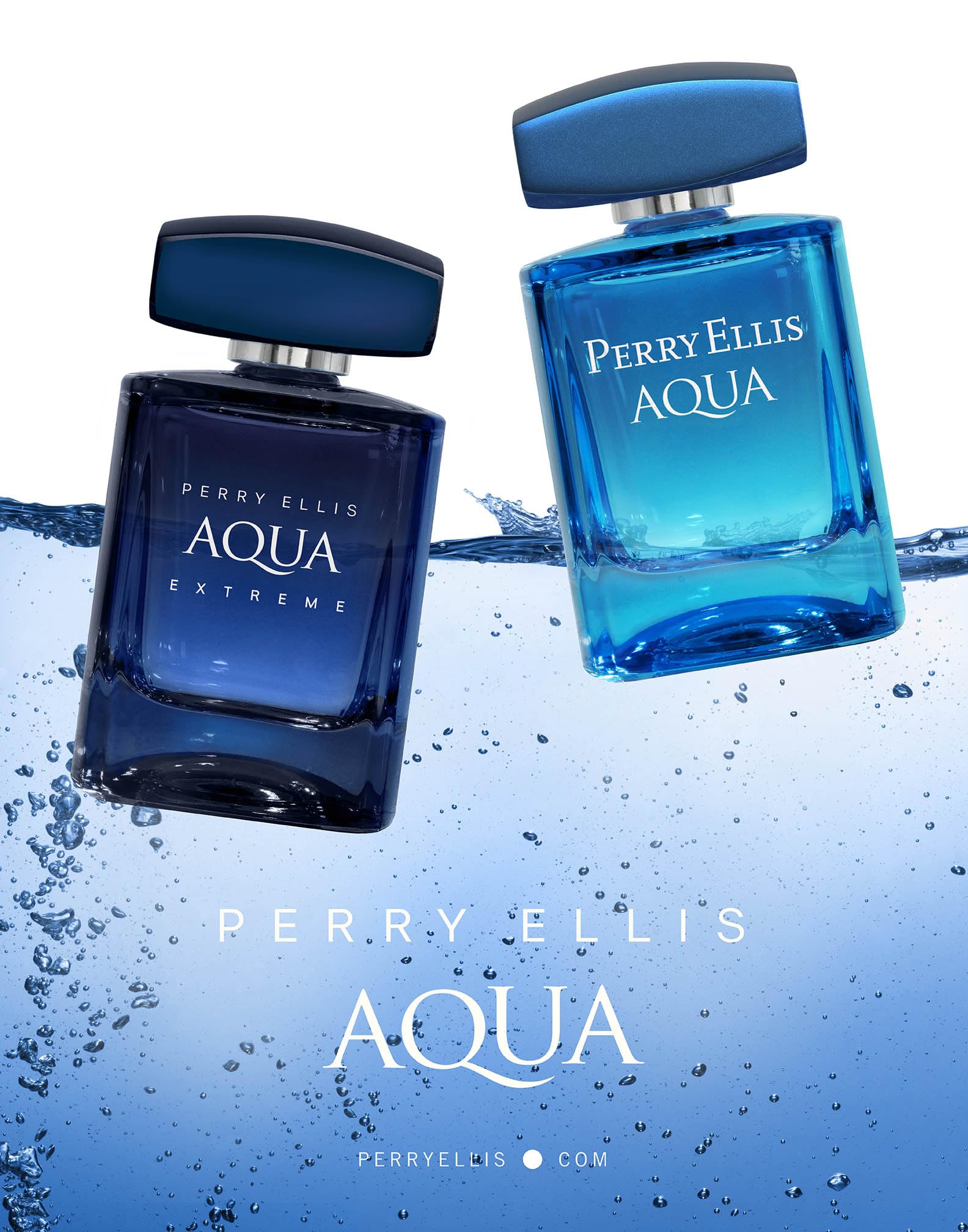 Perry Ellis Aqua for Men musk note detail emphasizes long-lasting masculine trail
