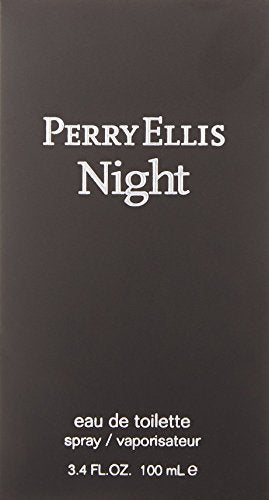 Perry Ellis Night bottle back with branding and refined packaging for gifting.