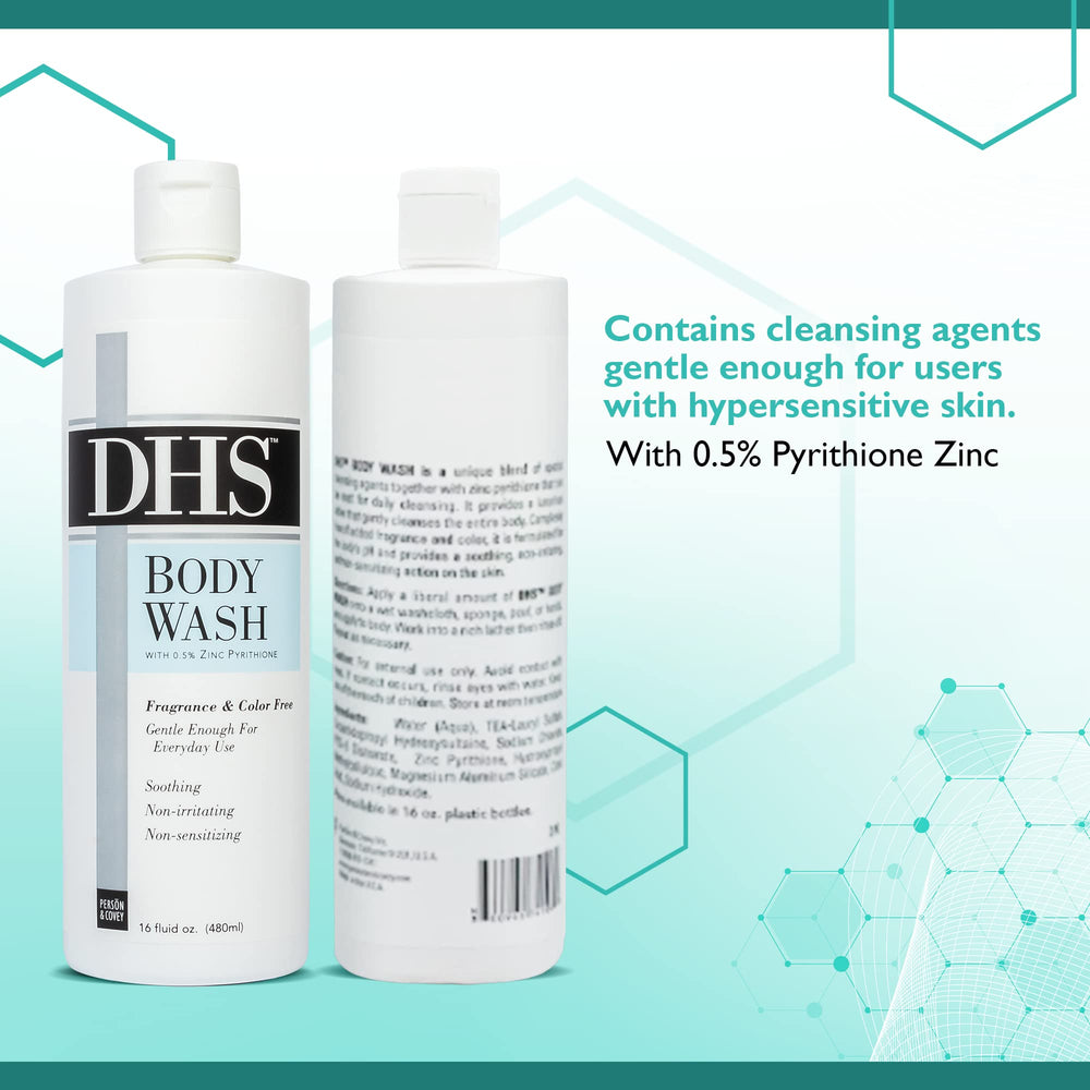 Family bathroom scene with Person & Covey DHS Body Wash suitable for all ages