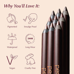 Persona 24HR Eyeliner Chocolate smoky effect when blended