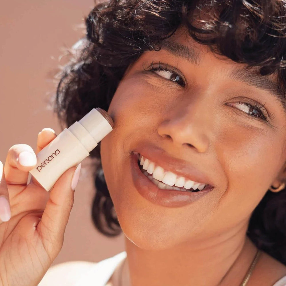 Persona Dreamstick Cream Bronzer twist-up application demonstrating portability