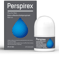 Perspirex Plus men's deodorant bottle close-up showing premium packaging and long-lasting protection