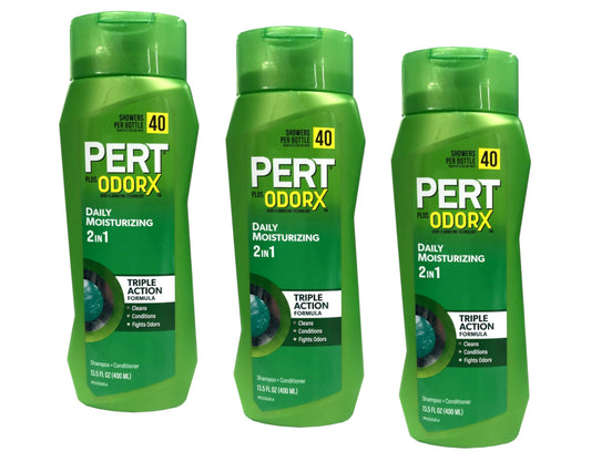 Pert Plus 2-in-1 bottle front view with classic clean formula for daily use.